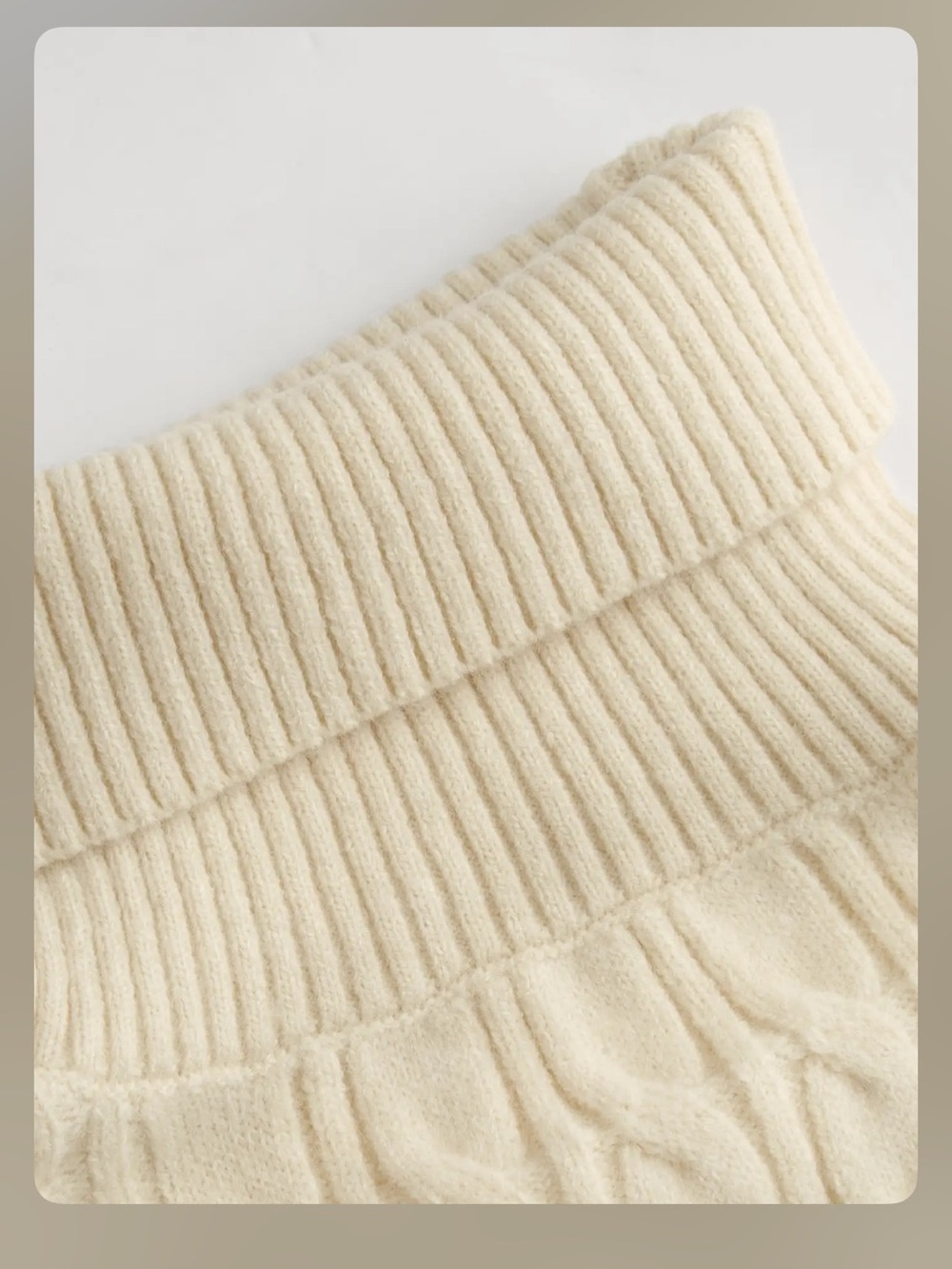 Cider CABLE KNIT TURTLENECK SOLID LONG SLEEVE CROP TOP XL BPANTS-6 - Picture 3 of 5